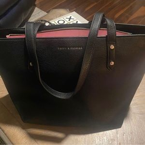 New Poppy And Peonies Black Laptop Tote